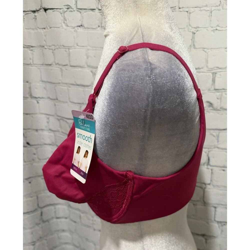 NWT Vanity Fair Bra, Radiant Collection 40DD Burgundy Underwire